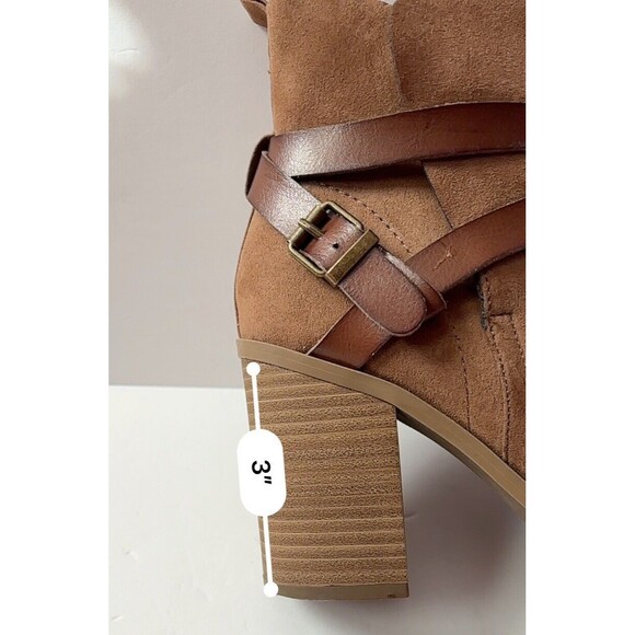 Madden Girl Eliot Dark Tan Ankle Boots Booties Women's Size 8 US Casual Work Fun - Picture 7 of 10